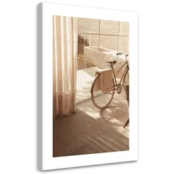 WANDBILD ästhetisches fahrrad zu hause