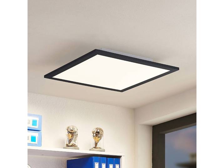 LED Panel Nelios Lindby, schwarz, für Küche, Aluminium, Modern, LED Panel