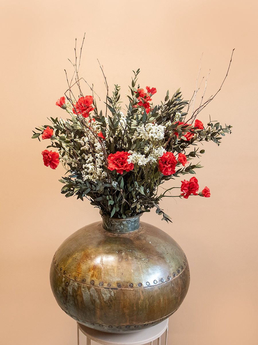 Mixed Flowers Boeket Nora - Droogbloemen en Eucalyptus - Kunstbloemen van Roselin Deco