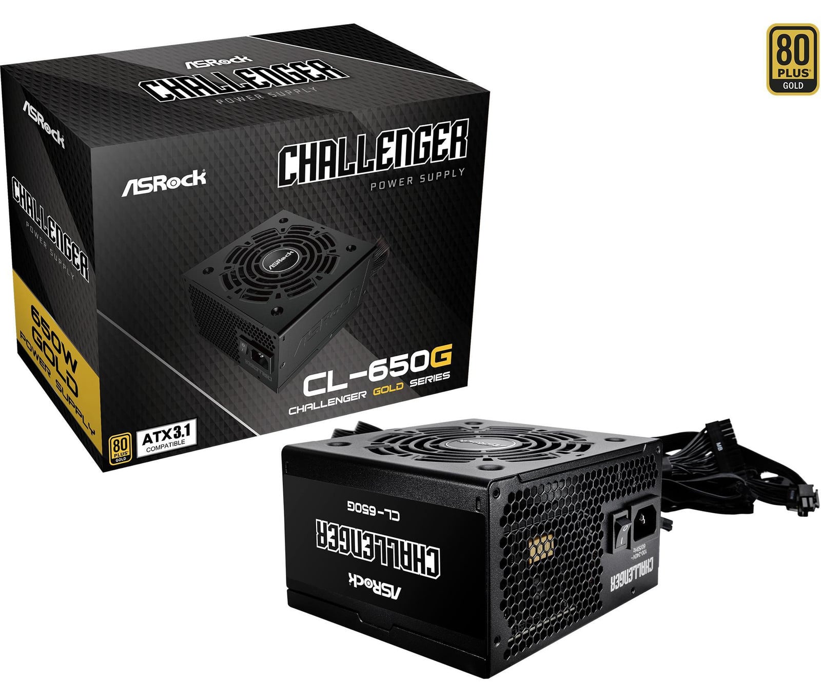 ASRock CHALLENGER 650W 80 Plus Gold Power Supply