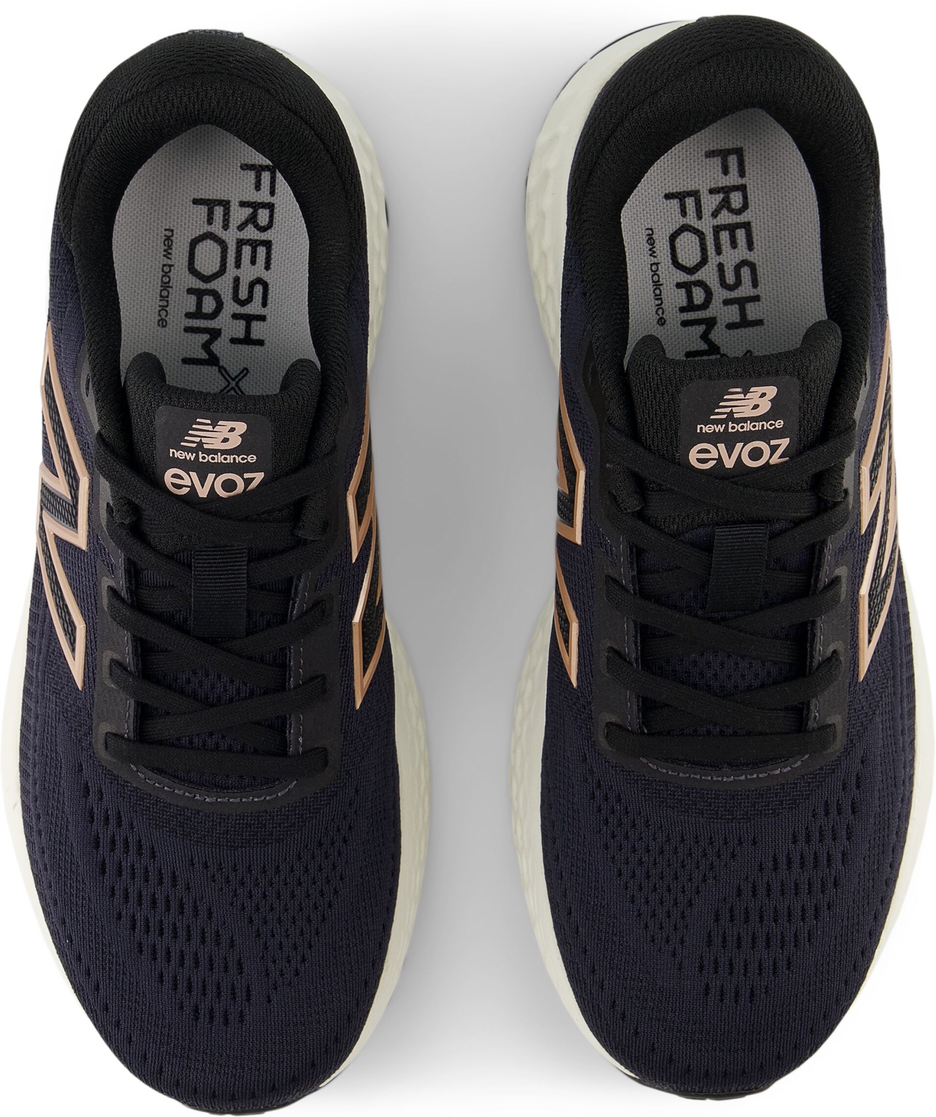 Laufschuh NEW BALANCE "EVOZ", Damen, Gr. 38, schwarz (phantom), Textil, Schuhe Laufschuh, vielseitiger Laufschuh mit Fresh Foam X-Sohle und medialer Stabilität phantom 38