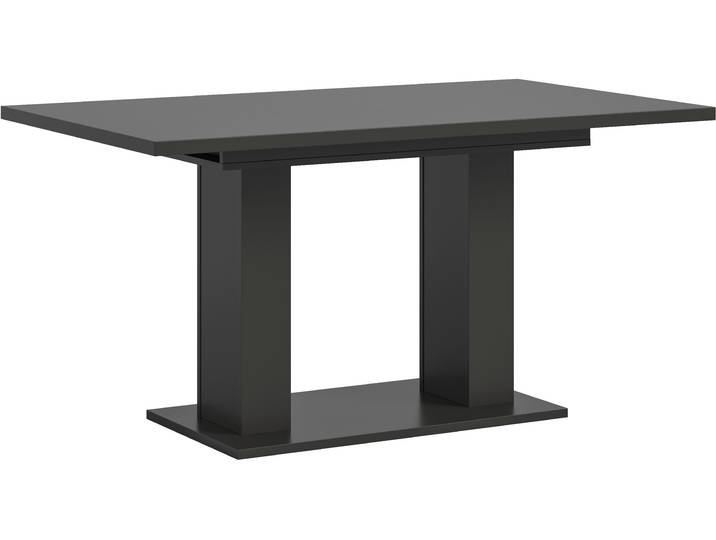 Esstisch HOME AFFAIRE Motus, ausziehbar 150 -190 cm, inklusive 40 cm Einlegeplatte , grau (grau nachbildung, grau nachbildung, grau nachbildung), B:150cm H:76cm T:90cm, Tische, Esstisch, Doppelsäulengestell mit Bodenplatte, Tisch, Esstisch, Küche