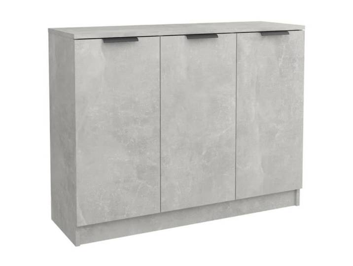 Buffet - ZERONE - ZR004 - Gris béton - 2 portes - 90 5x30x70 cm