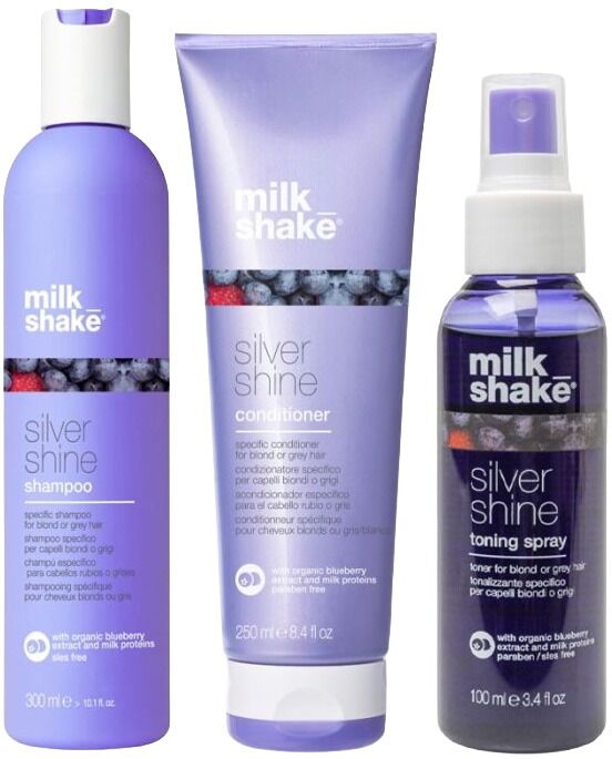 milk_shake silver shine shampoo 300ml, silver shine conditioner 250ml