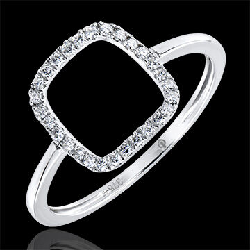 Edenly Ring Vielfalt - Nude - 18 Karat WeiÃŸgold und Diamanten