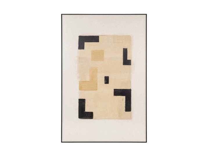 Design Wandbild „Vortex“ mit Holzrahmen, 120 x 80 cm Beige Richmond Interiors