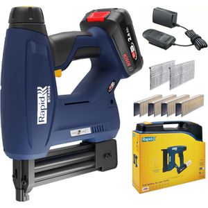 Rapid Elektrotacker BTX606, 5001502, Set, 18V / 2,5Ah, für Nägel 15-30mm & Klammern 12-25mm