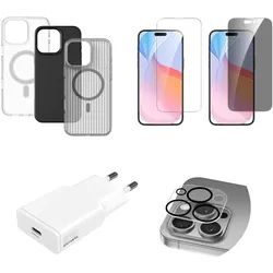 4smarts 7 in 1 Value Set (Apple iPhone 16 Pro), Smartphone Schutzfolie, Transparent