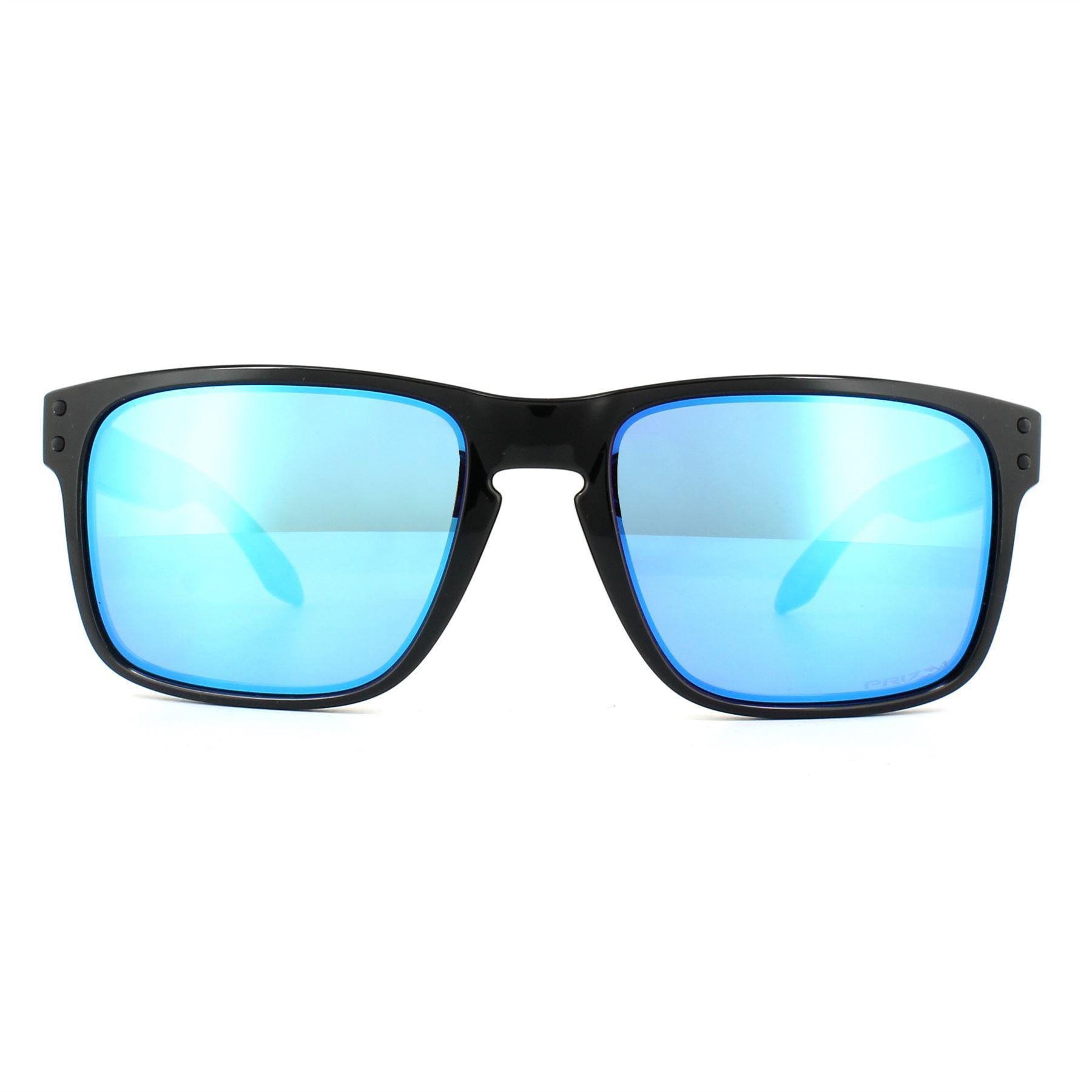 Oakley rechthoek heren gepolijst zwarte prizm saffier zonnebril
