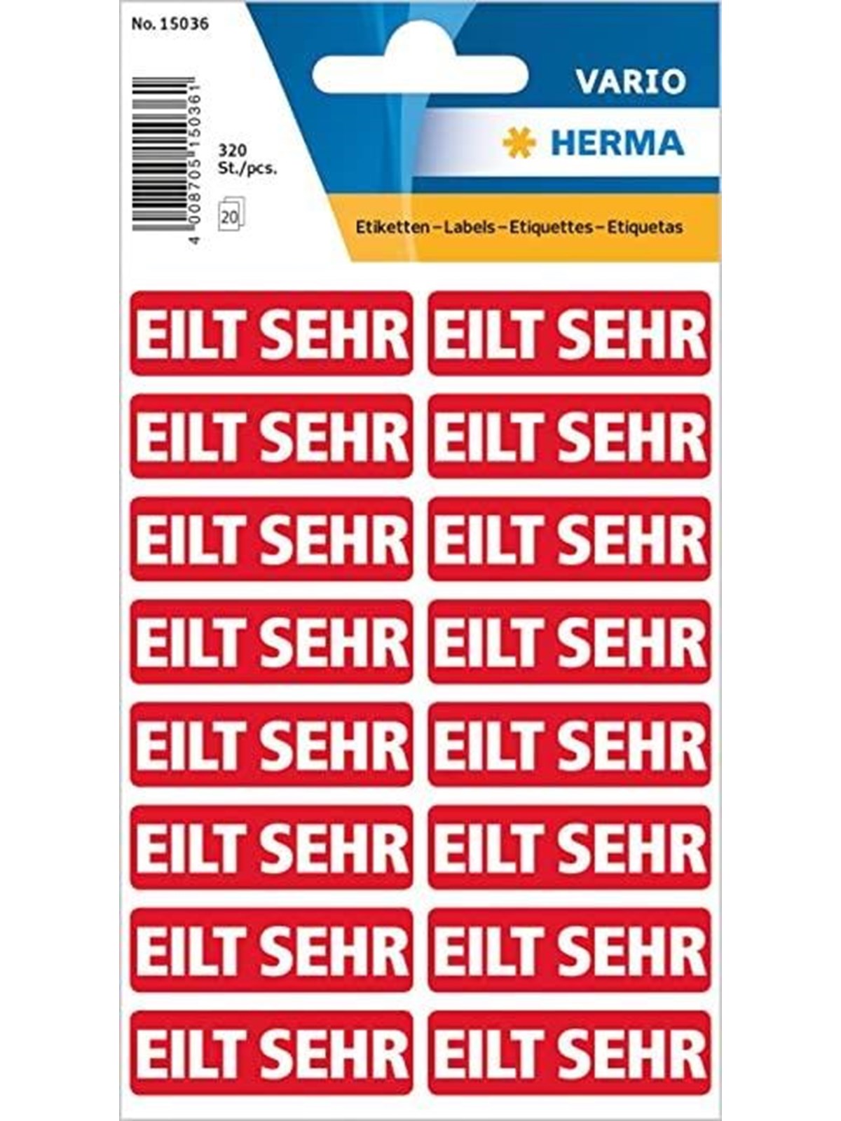 HERMA Textlabel ""eilt sehr""