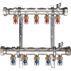 Soleverteiler 2'' für 6 Solekreise Baulänge 520 mm