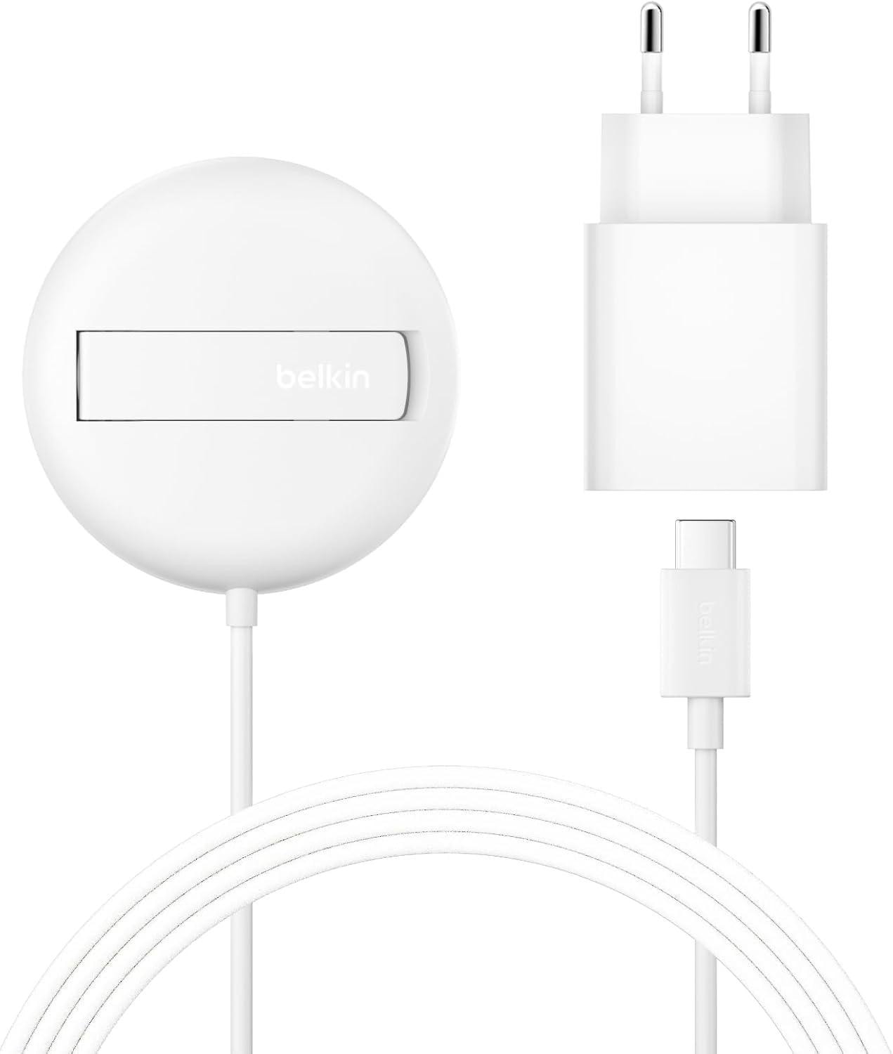 Belkin Qi2 kabelloses magnetisches Ladegerät inklusive Netzteil 15W Weiß WIA011kqWH