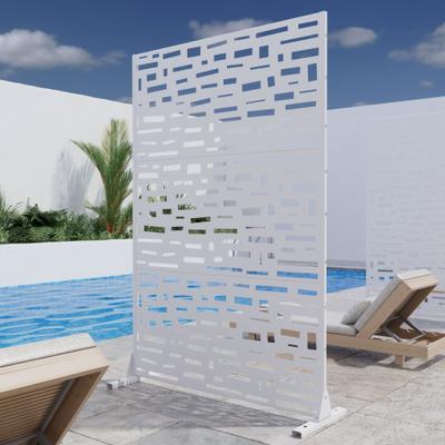 Dovelina Outdoor Privacy Screen Metal Privacy Screen Panel Free Standing