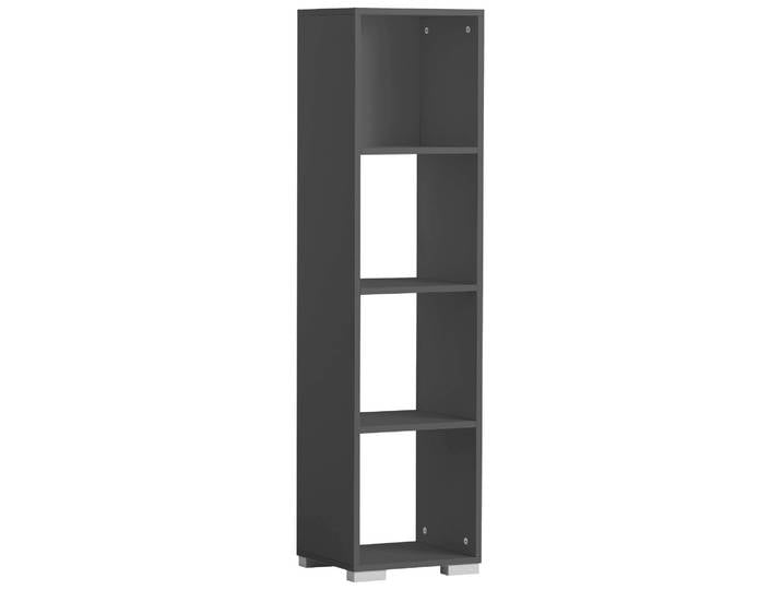 Ablageregal WELLTIME Baku , grau (anthrazit), B:36,3cm H:142,7cm T:33cm, Holzwerkstoff, Regale, Solide Verarbeitung - Dieses Produkt ist in Deutschland gefertigt
