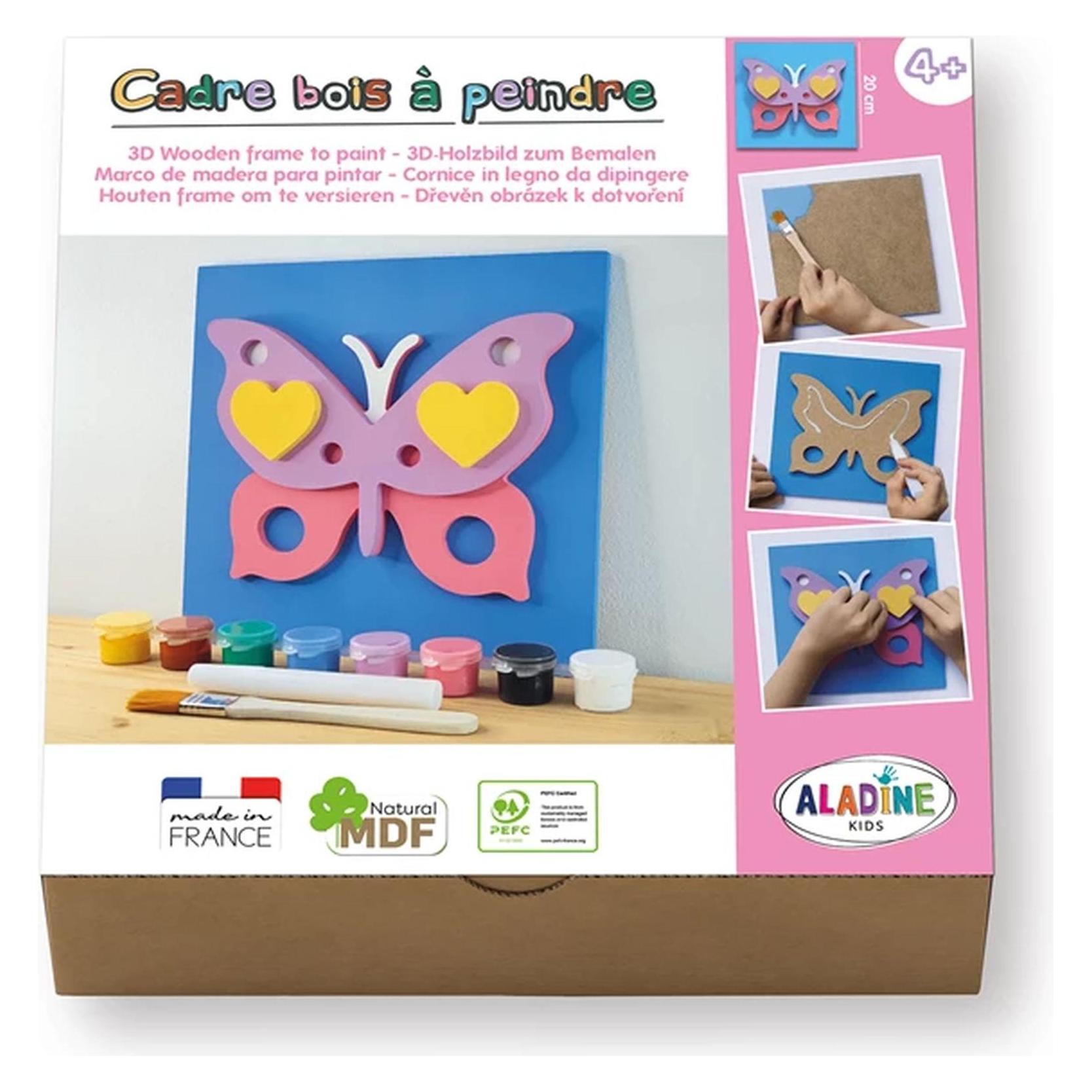 Aladine 3D-Holzbild zum Bemalen Schmetterling (3085490)