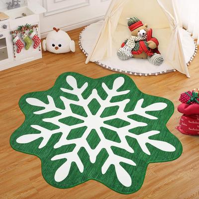 Garvee Snowflake Shape Christmas Area Rug