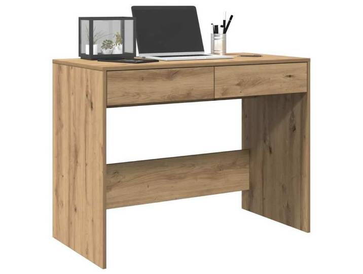 Magnifique Bureau chêne artisanal 101x50x76 5 cm bois d'ingénierie - design polyvalent - pour maison - Brun 25.85 kg 2026_516921