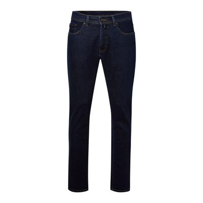 Tapered-fit-Jeans PIERRE CARDIN "Lyon", Herren, Gr. W33/L30, Länge 30, blau (dunkelblau raw), Obermaterial: 82% Baumwolle CO. 16% Polyester PES. 2% Elasthan EL., uni, tapered fit, Jeans, mit geradem Schnitt