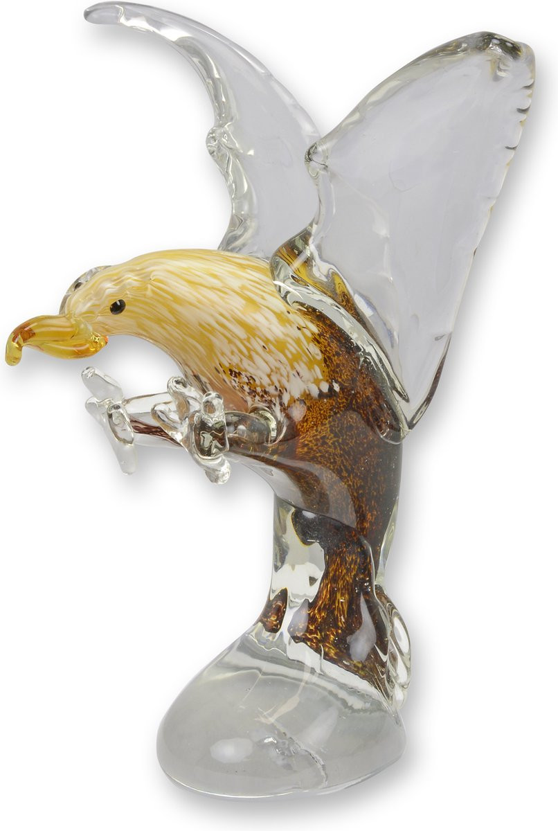 Murano stijl Glazen adelaar Hoogte: 27,5 cm