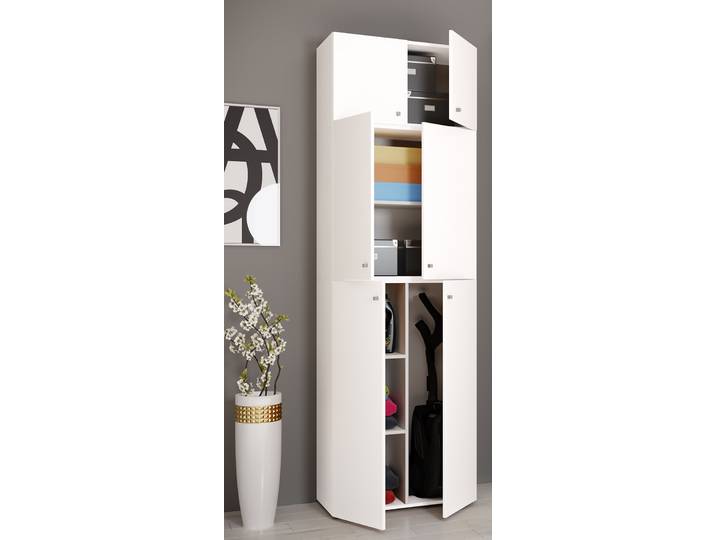 Armoire polyvalente - Hauteur 223 70 x 223 x 39cm Blanc/Blanc