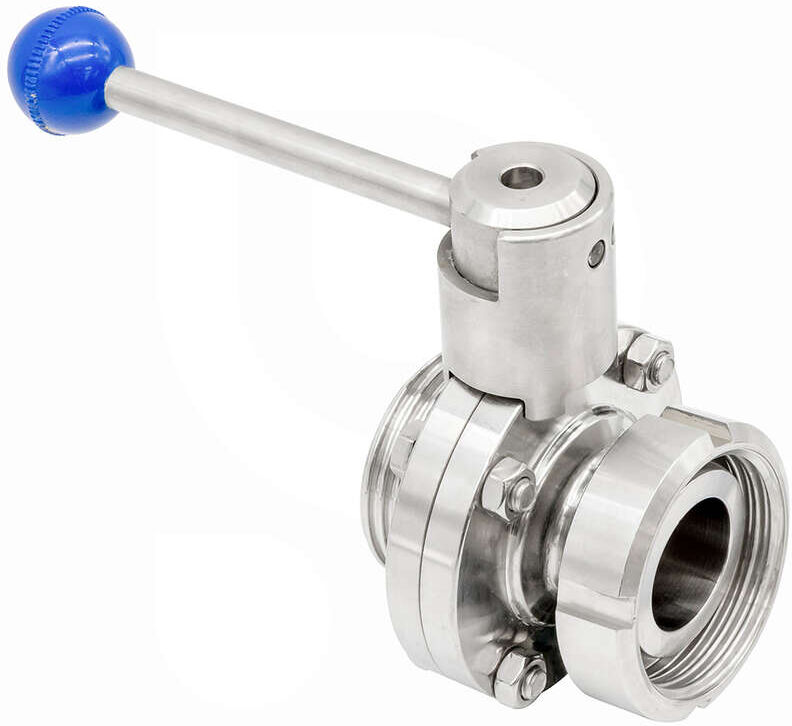 Polsinelli Valvola inox a farfalla DIN40 M con girello x DIN40 F