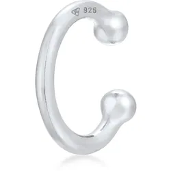 Single-Ohrstecker ELLI "ClipOn Nasenpiercing Septum Basic Kugel 925 Silber", Damen, Gr. onesize, ohne Stein, Silber 925 (Sterlingsilber), silber, Ohrringe