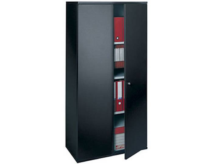 Armoire métal Starting portes battantes H.160 x L. 80cm - Corps Anthracite - Portes Anthracite