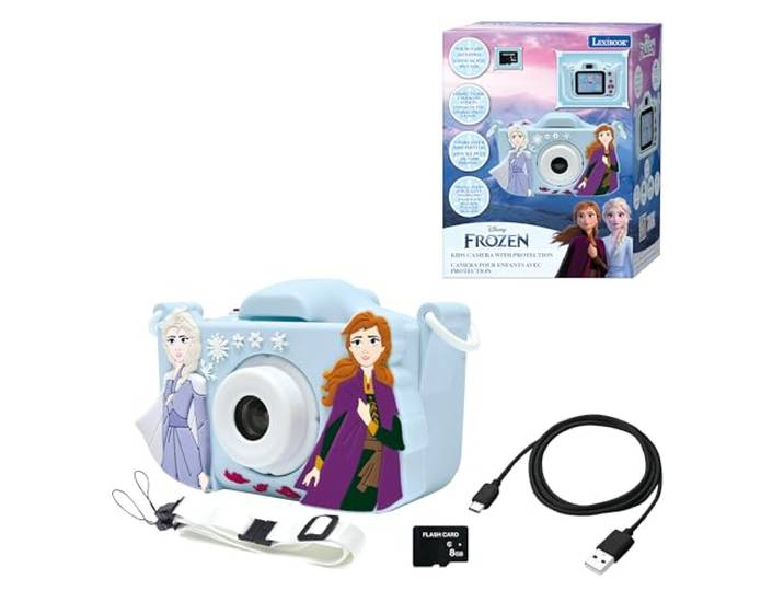 Lexibook, Die Eiskönigin, 4-in-1 Kinderkamera mit Schutzhülle, DJ078FZ