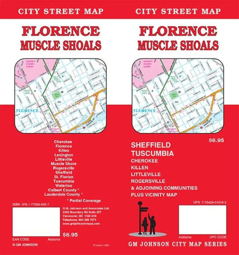 Plan de ville - Florence et Muscle Shoals (Alabama)   GM Johnson