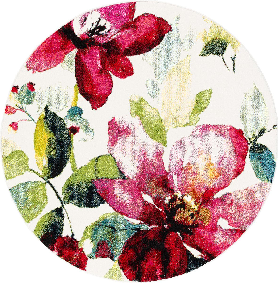 Pergamon Design rond vloerkleed met modern bloemenmotief