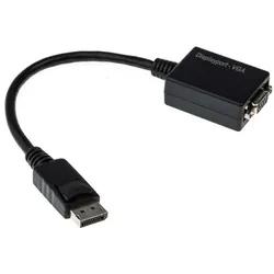 RS PRO DisplayPort-Kabel A Display-Anschluss B VGA - Buchse, 150mm (0.14 m), Videokabel, Schwarz