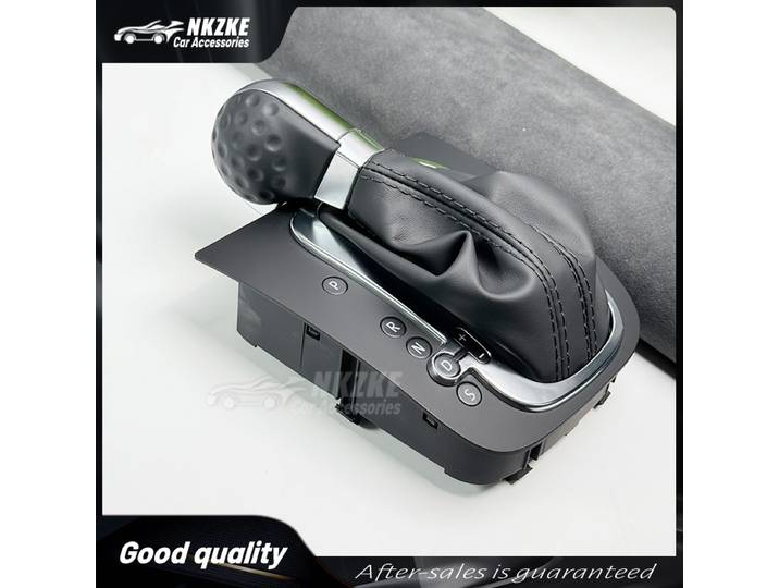 Couvercle de levier de pommeau de levier de changement de vitesse en cuir noir, couture au ligne AT DSG pour Golf 6 Golf 5 MK6 MK5 GTI MK6 R32 scirocco