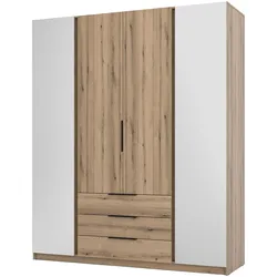 DREHTÜRENSCHRANK CAGLIARI 200/239/61,9cm 4-türig mit Spiegel Goldfarben