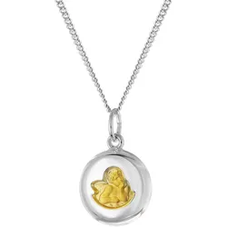 trendor 28602 Kinder-Kette mit Engel-Anhänger 925 Silber, 42 cm
