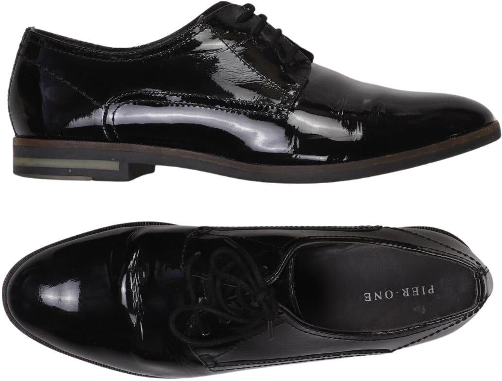 pier one Damen Halbschuh, Schwarz, Gr. EU 40, Leder - Second Hand