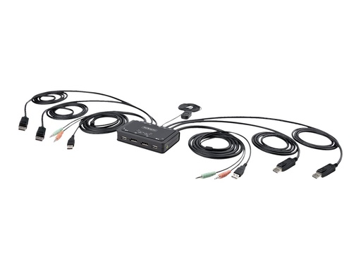 StarTech.com 2-Port Dual Monitor KVM Switch DisplayPort (C2-DD46-UA2-CBL-KVM)