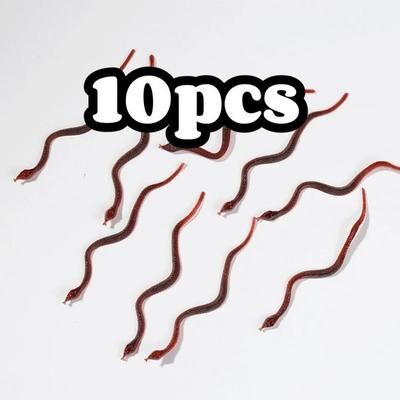 Inspired Finds 50 Piece Realistic Fake Cockroach Prank Toys Lifelike Plastic Insects For Halloween, Parties & Practical Jokes worm 10pcs