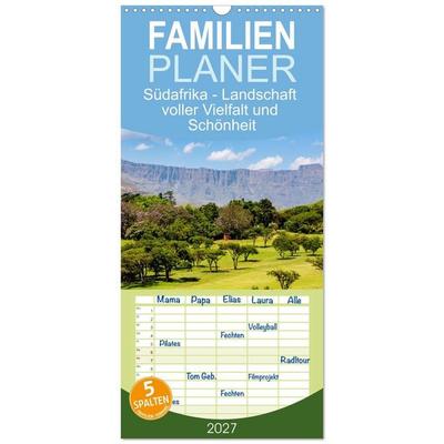 Familienplaner 2027 - Südafrika - Landschaft voller Vielfalt und Schönheit mit 5 Spalten (Wandkalender, 21 x 45 cm) CALVENDO