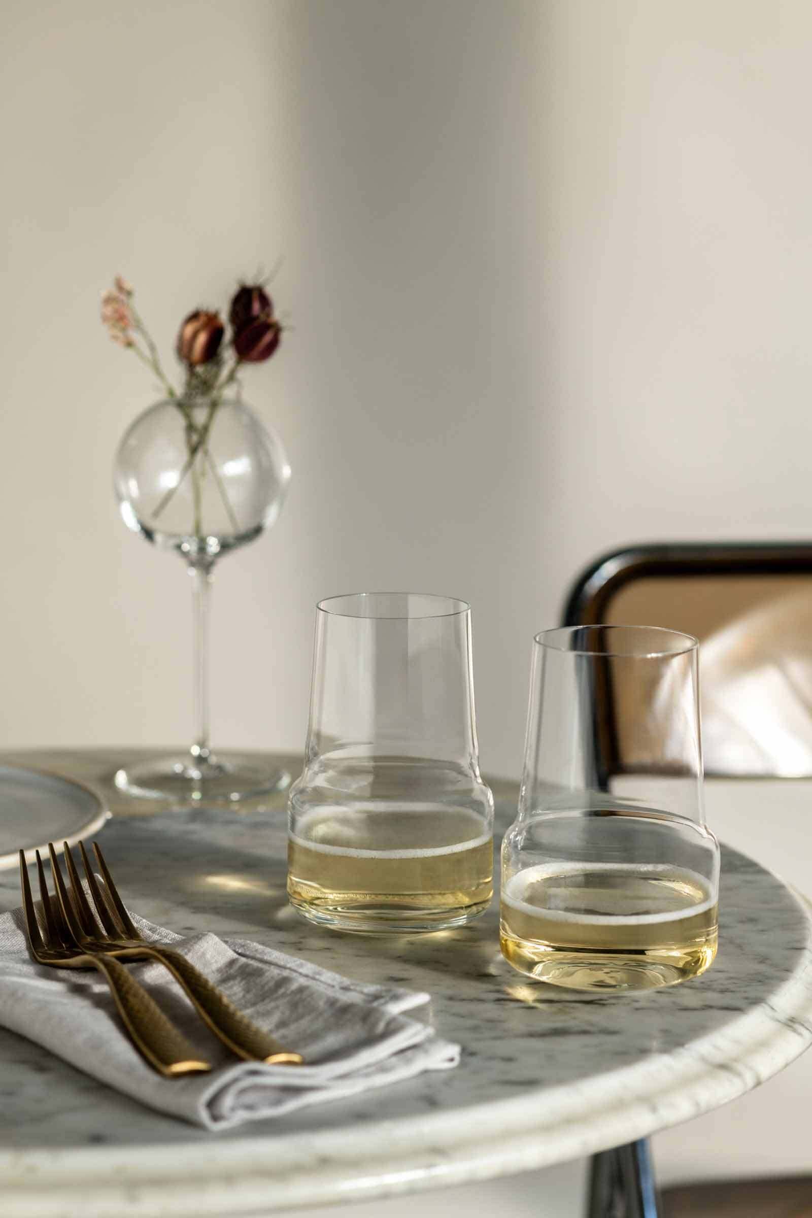 Sektglas ZWIESEL GLAS "Sekt Tumbler Level 2er Set transparent", bunt (transparent), Glas, Trinkgefäße, Sektglas