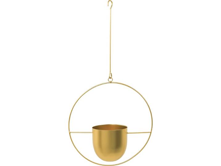 QUVIO Bloempot hangend - Bloembak - Bloempot binnen en buiten - Plantenhouder - Plantenpot - Metaal - Goud