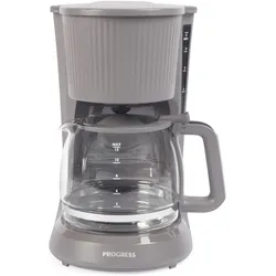 Progress PRO Kaffeemaschine 1,5l Mellow, Filterkaffeemaschine, Transparent, Grau