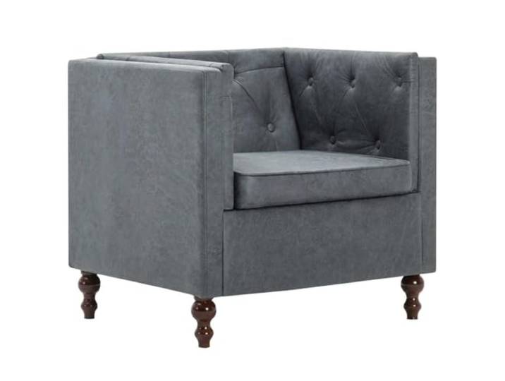 Tmriohed Chesterfield Sessel Polstersessel Grau für Wohnzimmer 72x68x70cm Bequemer Lounge Chesterfield-Sessel mit dickem Schaumstoffpolster und Holzrahmen, ideal fürs Schlafzimmer oder Büro.