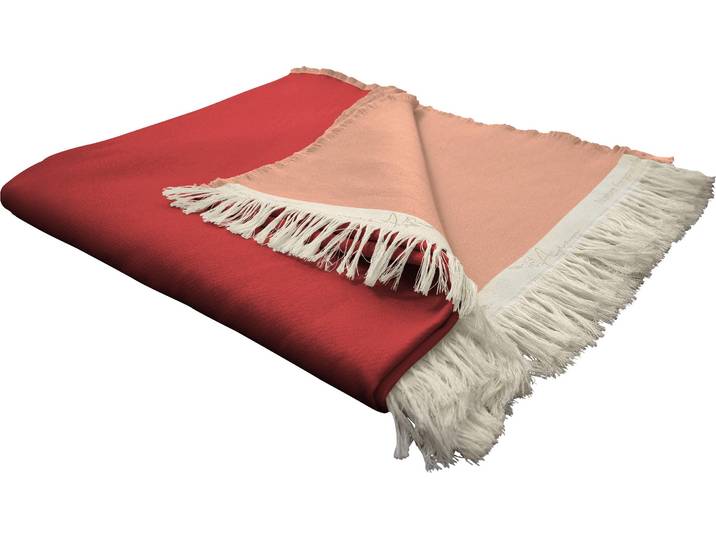Wohndecke ADAM Scandi Pinot , rot, B:145cm L:190cm, Baumwolle, Wohndecken, Wohndecke, im schlichten Design, Kuscheldecke