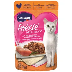 Vitakraft Katzenfutter Poesie DeliSauce, Putenbrust - 23 Beutel