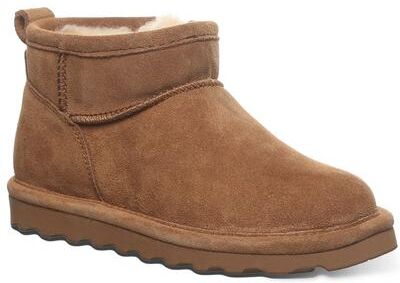 BEARPAW Shorty Youth (Girls' Toddler-Youth) Casual in Hickory/Brown, Size 1 Youth M, Leather