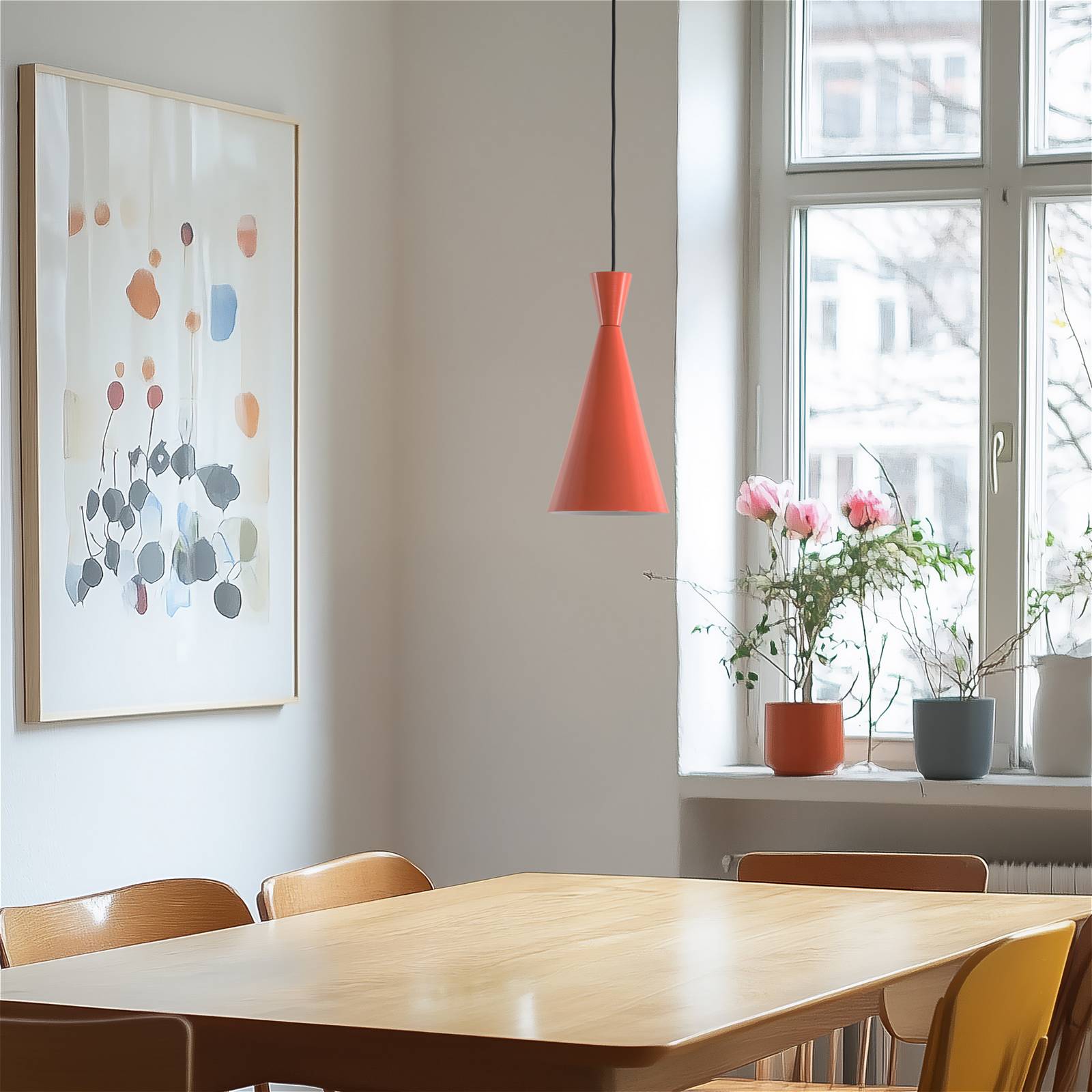 Hängelampe Tom Opviq, dimmbar, gelb / orange, für Wohn- / Esszimmer, Metall, Junges Wohnen, Pendelleuchte