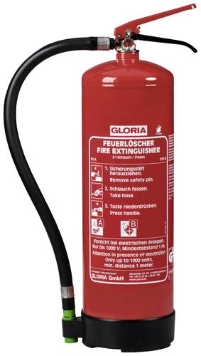 Gloria SD 6 E Schaumfeuerlöscher mit Manometer, fluorfrei 6 l Brandklasse: A, B Inhalt 1 St.