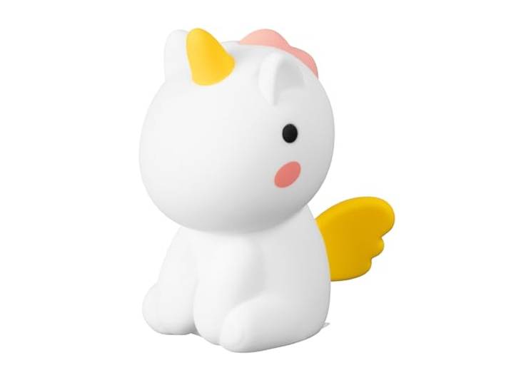 easy! BY FHL FH Lighting LED Kinder Nachtlicht – Tischleuchte, Warmweiß, Batteriebetrieben, Sanftes Licht für Kinderzimmer & Einschlafhilfe, Weiß (Einhorn)