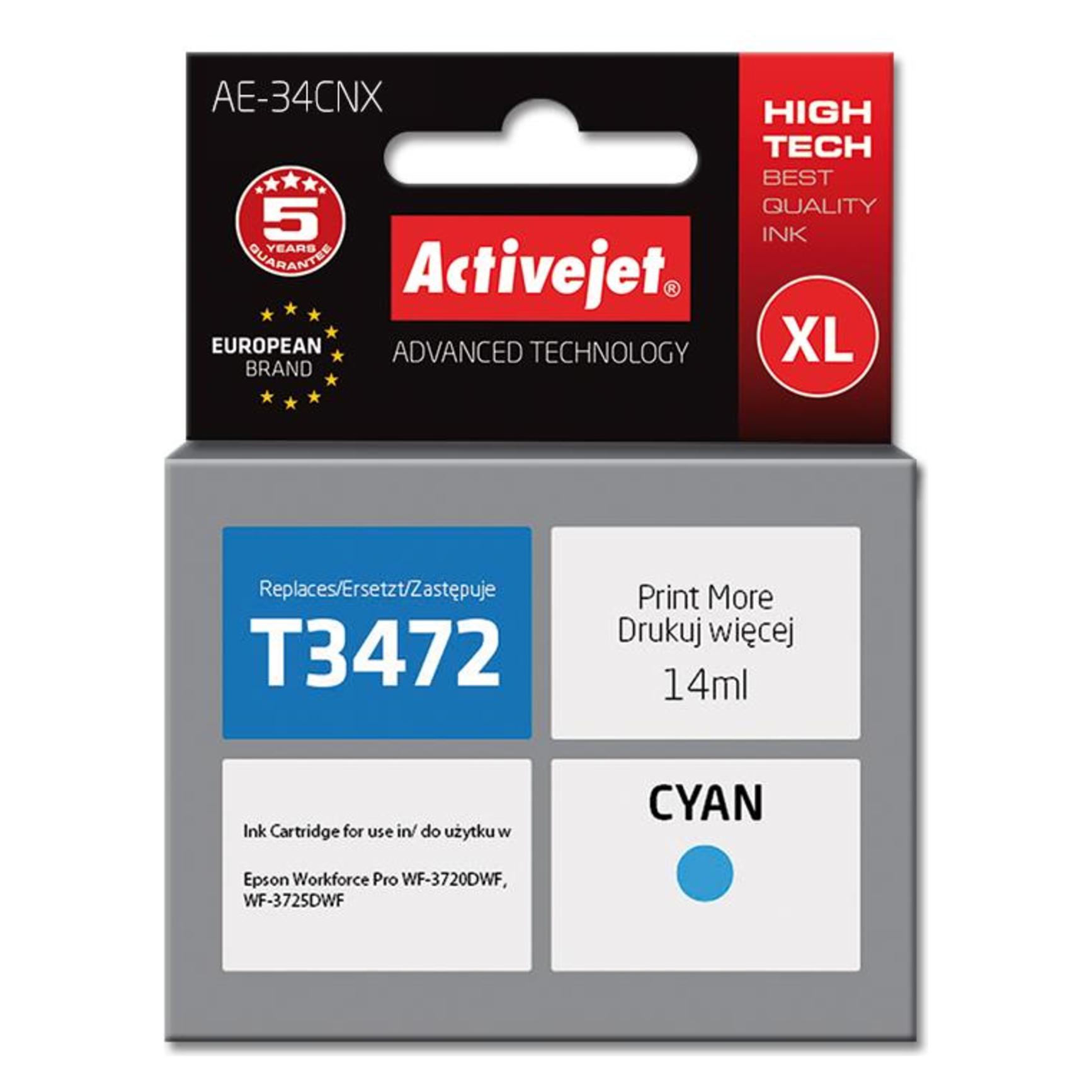 Activejet AE-34CNX Druckerpatrone (e) Kompatibel Hohe (XL-) Ausbeute (C) (AE-34CNX)