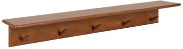Kate and Laurel Alta Floating Wood Shelf with 5 Posts